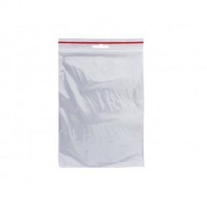Buste trasparenti chiusura grip in LDPE 50 μm Q-Connect idonee al contatto alimentare - conf. 1000 pz - 15x18 cm