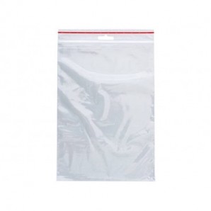 Buste trasparenti chiusura grip in LDPE 50 μm Q-Connect idonee al contatto alimentare - conf. 1000 pz - 17x23 cm