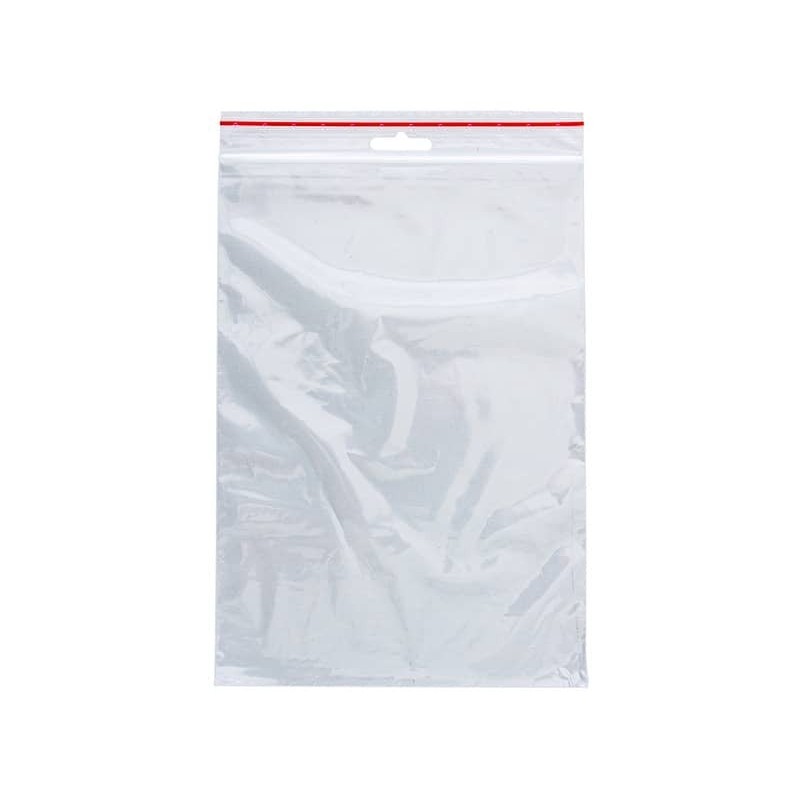 Buste trasparenti chiusura grip in LDPE 50 μm Q-Connect idonee al contatto alimentare - conf. 1000 pz - 17x23 cm