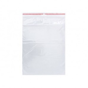 Buste trasparenti chiusura grip in LDPE 50 μm Q-Connect idonee al contatto alimentare - conf. 1000 pz - 23x32 cm