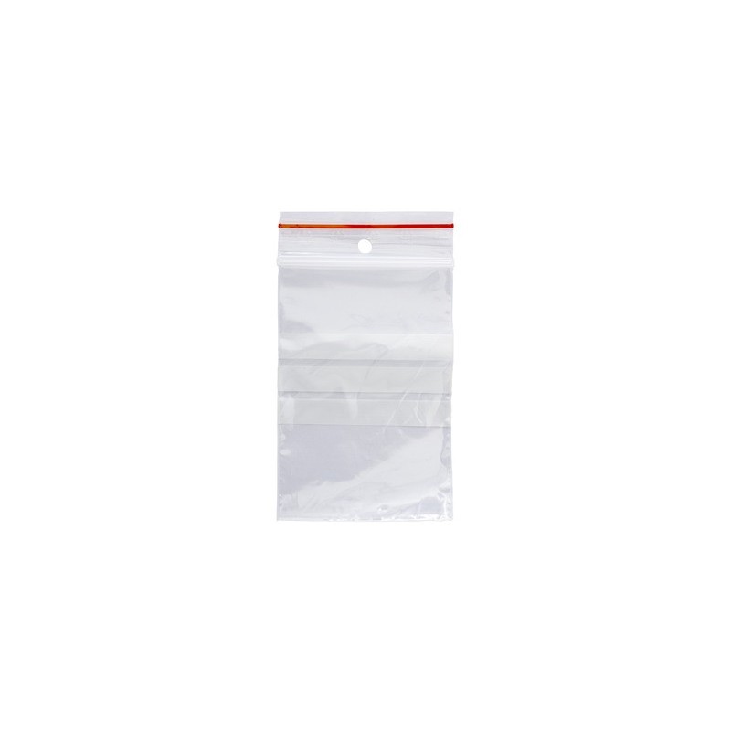Buste trasp. chiusura grip in LDPE 50 μm Q-Connect con banda scrivibile - cont. alimentare - conf. 1000 pz - 7x10 cm