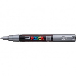 Marcatore a tempera POSCA Uni-Ball punta tonda 0,7 mm argento M PC1M ARG