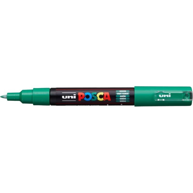 Marcatore a tempera POSCA Uni-Ball punta tonda 0,7 mm verde M PC1M V