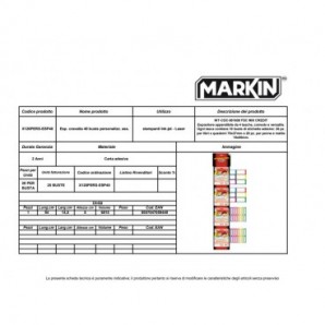 Cravatta da 40 buste di etichette Markin per la scuola personalizzabili - 2 misure assortite - X120PERS-ESP40