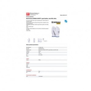 Guanti da lavoro in pelle di capra Donau Safety per logistica - taglia M - DPI Cat. II - conf. 12 pezzi - 32143621-08