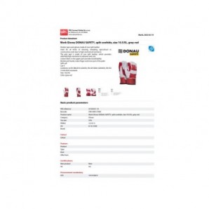 Guanti da lavoro in pelle crosta bovina Donau Safety per edilizia - taglia XL - DPI Cat. II - conf. 12 pz - 32165431-10