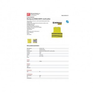Gilet di segnalazione alta visibilità Donau Safety giallo Tg. M 32214311-08