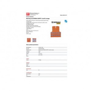 Gilet di segnalazione alta visibilità Donau Safety arancio Tg. M 32214511-08