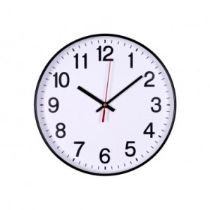 Orologio da parete in plastica Office Products Ø 30 cm nero 13223011-05