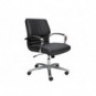 Poltrona direzionale Unisit Cygnus rivestimento sky nero schienale basso CYDC/KN