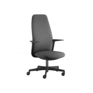 Seduta semi-direzionale ergonomica Unisit Levita con braccioli tessuto convert antracite7616 - LVA/D7T