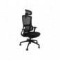Poltrona Unisit CH3255 semi-direzionale ergonomica con braccioli con poggiatesta e poggiareni in rete nero - CH3255
