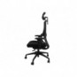 Poltrona Unisit CH3255 semi-direzionale ergonomica con braccioli con poggiatesta e poggiareni in rete nero - CH3255