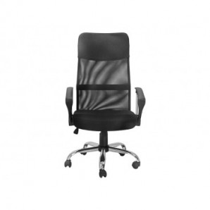 Poltrona direzionale Unisit CH5 Eco smart schienale in rete e braccioli nero CH5/KN
