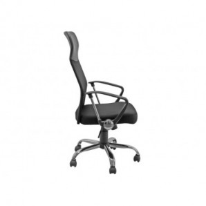 Poltrona direzionale Unisit CH5 Eco smart schienale in rete e braccioli nero CH5/KN