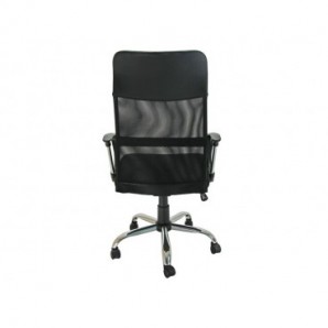 Poltrona direzionale Unisit CH5 Eco smart schienale in rete e braccioli nero CH5/KN