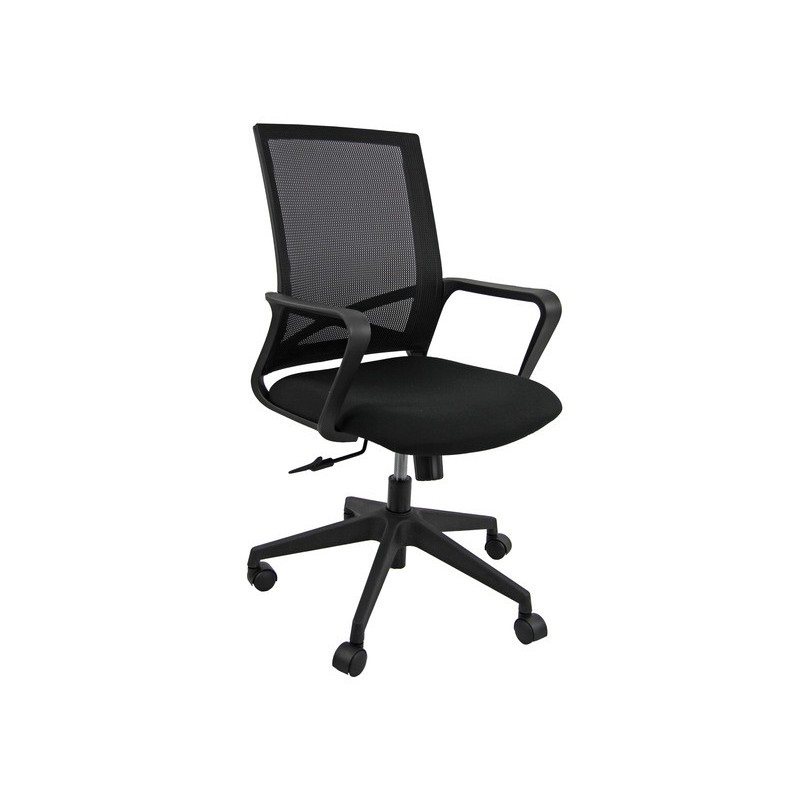 Poltrona direzionale Unisit CH7 Eco smart schienale in rete e braccioli nero CH7/KN
