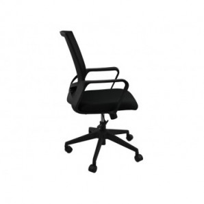Poltrona direzionale Unisit CH7 Eco smart schienale in rete e braccioli nero CH7/KN
