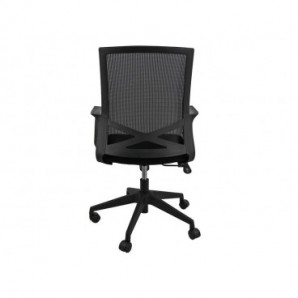 Poltrona direzionale Unisit CH7 Eco smart schienale in rete e braccioli nero CH7/KN