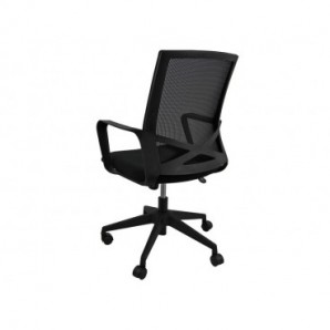 Poltrona direzionale Unisit CH7 Eco smart schienale in rete e braccioli nero CH7/KN