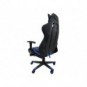 Poltrona gaming Unisit CH braccioli reg. e poggiapiede nero rivestimento in sky nero/blu - CHINT
