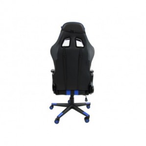 Poltrona gaming Unisit CH braccioli reg. e poggiapiede nero rivestimento in sky nero/blu - CHINT