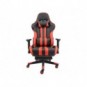 Poltrona gaming Unisit CH braccioli reg. e poggiapiede nero rivestimento in sky nero/rosso - CHMIL