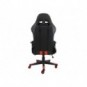 Poltrona gaming Unisit CH braccioli reg. e poggiapiede nero rivestimento in sky nero/rosso - CHMIL