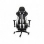 Poltrona gaming Unisit CH braccioli reg. e poggiapiede nero rivestimento in sky nero/bianco - CHJUV