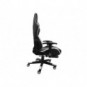 Poltrona gaming Unisit CH braccioli reg. e poggiapiede nero rivestimento in sky nero/bianco - CHJUV