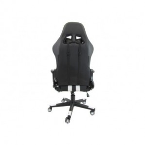 Poltrona gaming Unisit CH braccioli reg. e poggiapiede nero rivestimento in sky nero/bianco - CHJUV