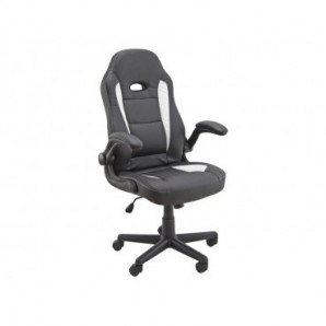 Poltrona direzionale Unisit CH3 Eco smart in PU con braccioli nero/bianco CH3/KN