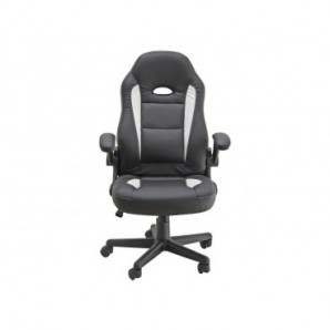 Poltrona direzionale Unisit CH3 Eco smart in PU con braccioli nero/bianco CH3/KN