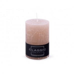Candela a colonna rustica Donau Home 70x100 mm rosa polvere 45337111-13
