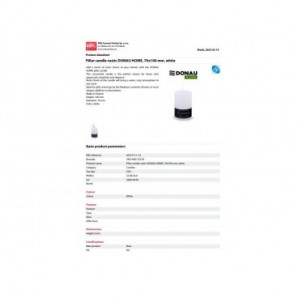 Candela a colonna rustica Donau Home 70x100 mm bianco 45337111-14