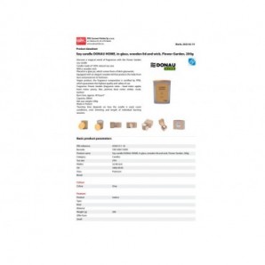 Candela di soia in vaso di vetro con coperchio in legno Donau Home 200 g Flower Garden - 45361211-10
