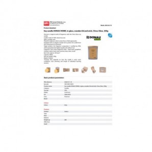Candela di soia in vaso di vetro con coperchio in legno Donau Home 200 g Citrus Glow - 45361411-10