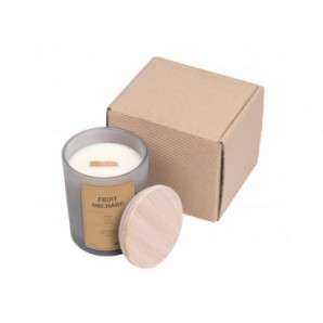 Candela di soia in vaso di vetro con coperchio in legno Donau Home 200 g Fruit Orchard - 45361711-10