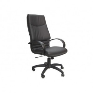 Poltrona direzionale Unisit Cygnus rivestimento sky nero schienale fisso alto - CYP/KN