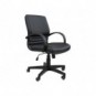Poltrona direzionale Unisit Cygnus rivestimento sky nero schienale fisso basso - CYD/KN