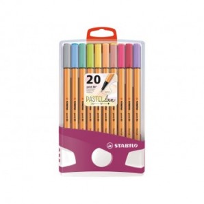 Fineliner Point 88 Stabilo PastelParade - 0,4 mm - conf. 20 colori assortiti - BE8820-0311