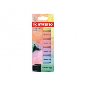 Evidenziatori Stabilo Boss® Mini Pastel - conf. 6 colori assortiti 07/6-2-01