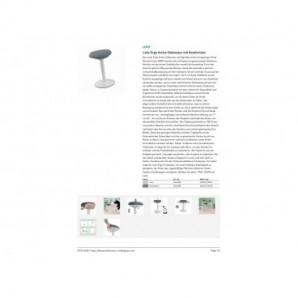 Sgabello Active Comfort da seduta ergonomico Leitz Ergo grigio chiaro - 370x460x377 mm - 65440085