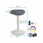 Sgabello Active Comfort da seduta ergonomico Leitz Ergo grigio chiaro - 370x460x377 mm - 65440085