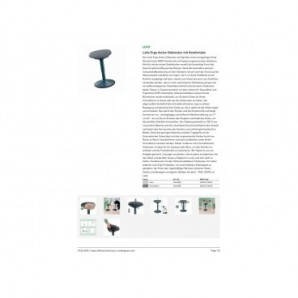 Sgabello Active Comfort da seduta ergonomico Leitz Ergo grigio scuro - 370x460x377 mm - 65440089