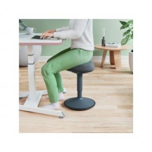 Sgabello Active Comfort da seduta ergonomico Leitz Ergo grigio scuro - 370x460x377 mm - 65440089
