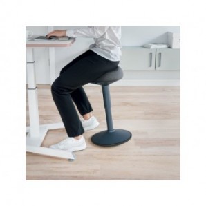 Sgabello Active Comfort da seduta ergonomico Leitz Ergo grigio scuro - 370x460x377 mm - 65440089