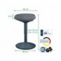 Sgabello Active Comfort da seduta ergonomico Leitz Ergo grigio scuro - 370x460x377 mm - 65440089
