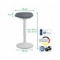 Sgabello Active Comfort in piedi ergonomico Leitz Ergo grigio chiaro - 370x610x377 mm - 65450085