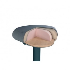 Sgabello Active Comfort in piedi ergonomico Leitz Ergo grigio scuro - 370x610x377 mm - 65450089